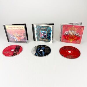 Set of 3 Santana Audio Music CDs Milagro Sacred Fire Best Of